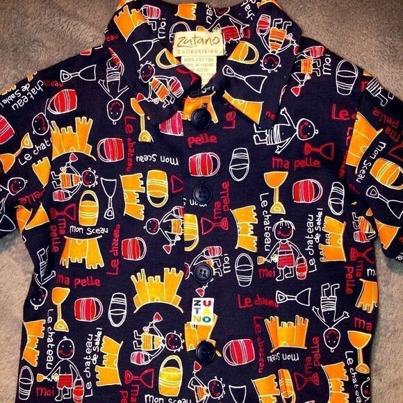 🌟host Pick NWOT Zutano 6-12M Button Up LS Shirt🌟 - Picture 1 of 4